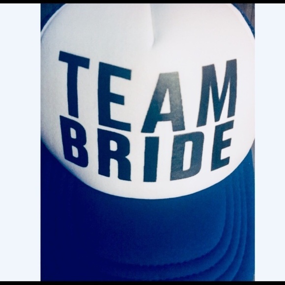 Bachelorette Blue and White TEAM BRIDE Trucker Hat - Picture 4 of 6